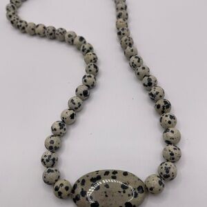 Dalmatian Stone Beaded Necklace